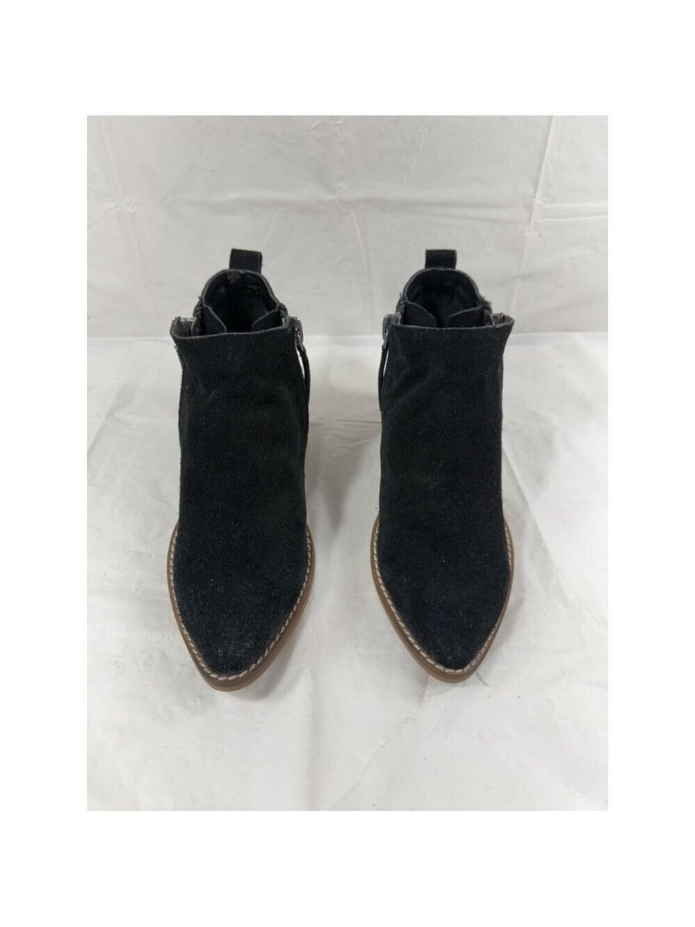 Dolce Vita Saira Ankle Bootie, Black Suede, Womens 5 M